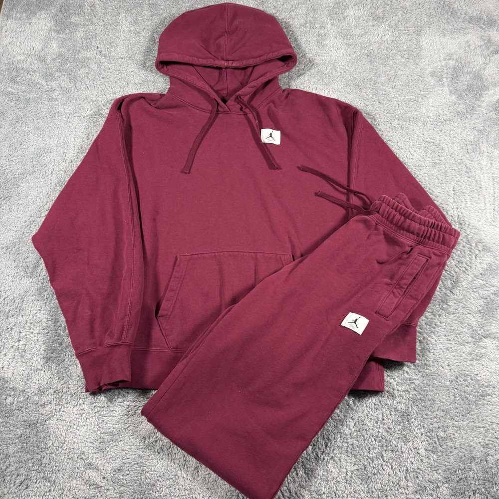 Jordan Flight Essentials  Tracksuit‎ Burgundy  Mens Small Oversized Fit Baggy